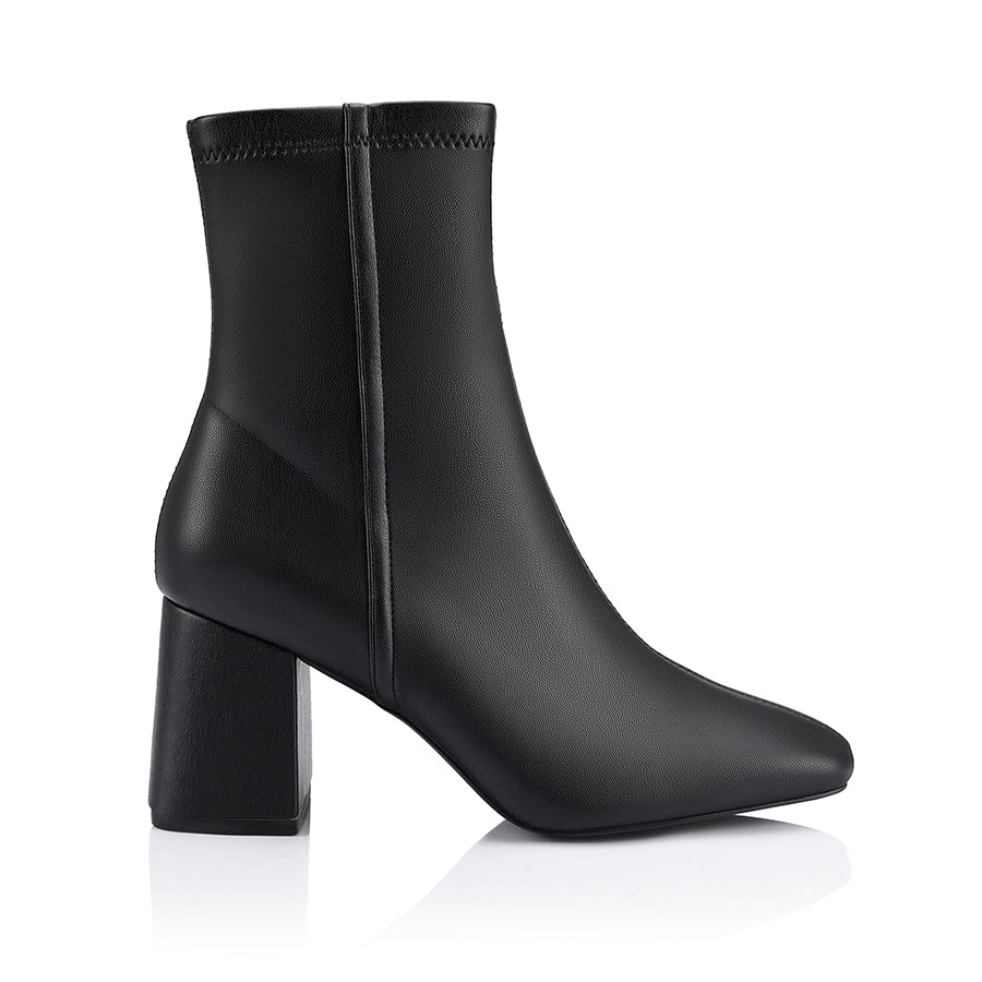 Lizzo Stretch Ankle Boots - Black Stretch