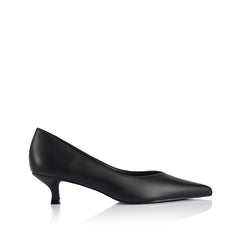 smooth pointed toe court kitten heel