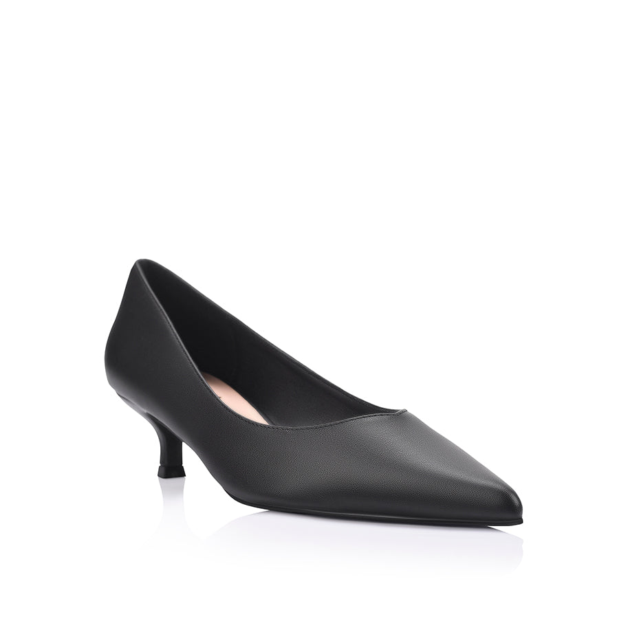 Lucy Kitten Heel Pumps - Black