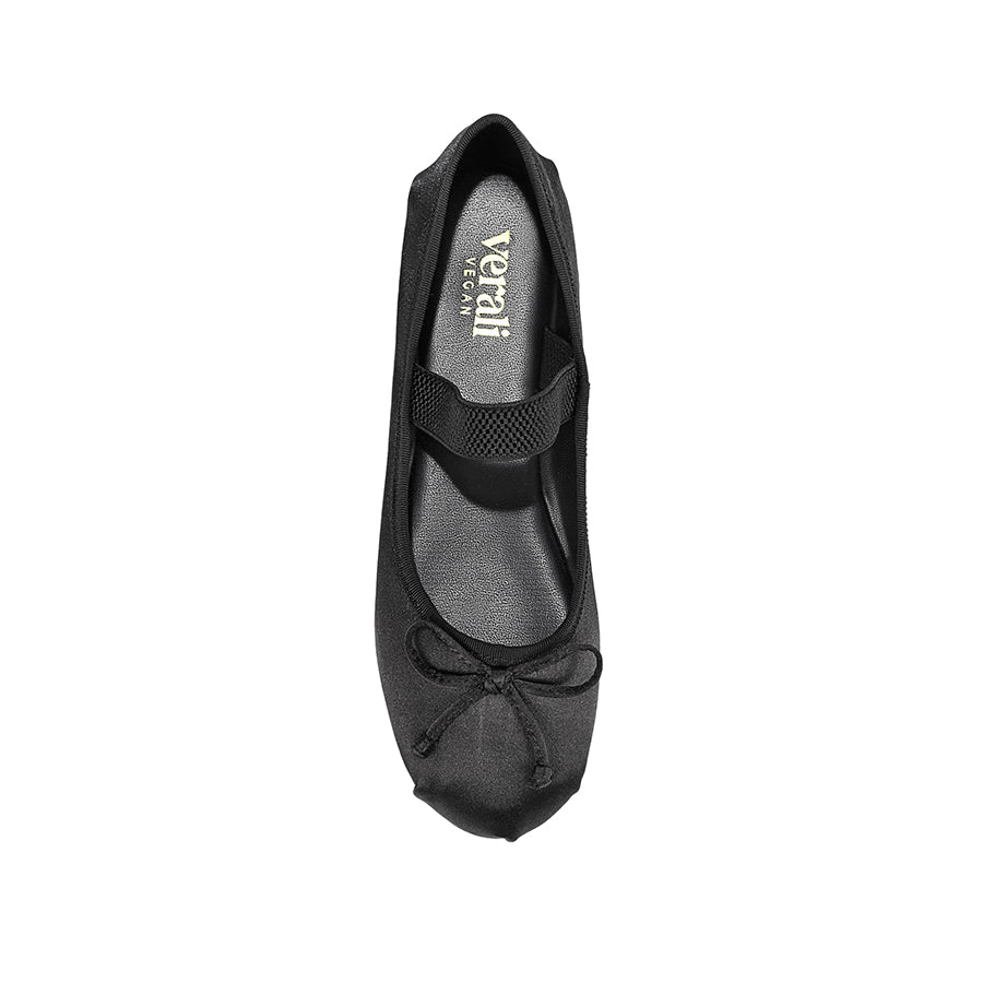 Milly Mary-Jane Flats - Black Satin