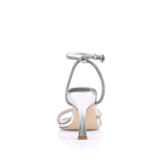 Pepper Block Sandal - Silver