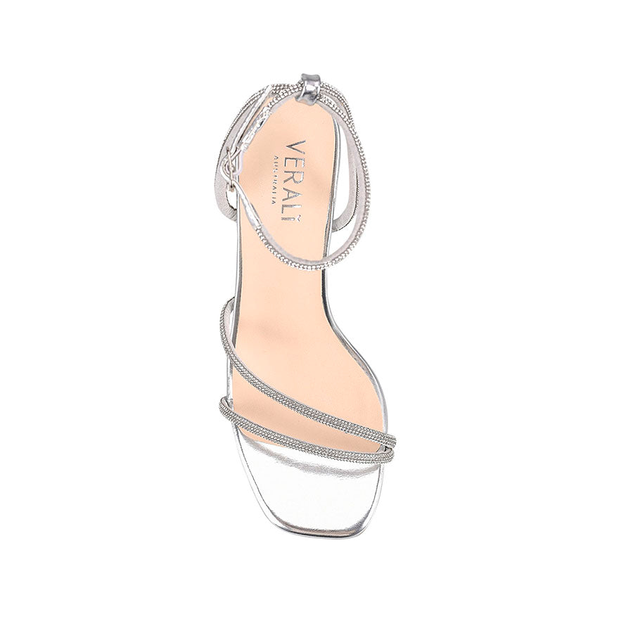 Silver strappy heels deals 3 inch
