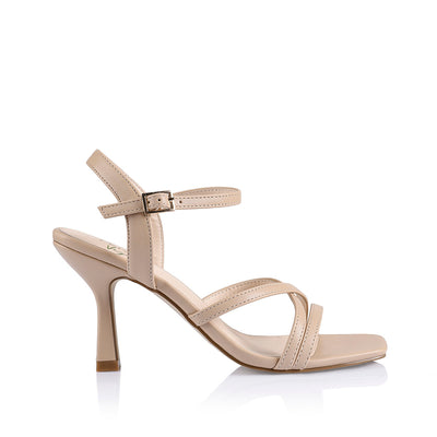 Persimmon Strappy Sandals Nude Smooth Verali Shoes
