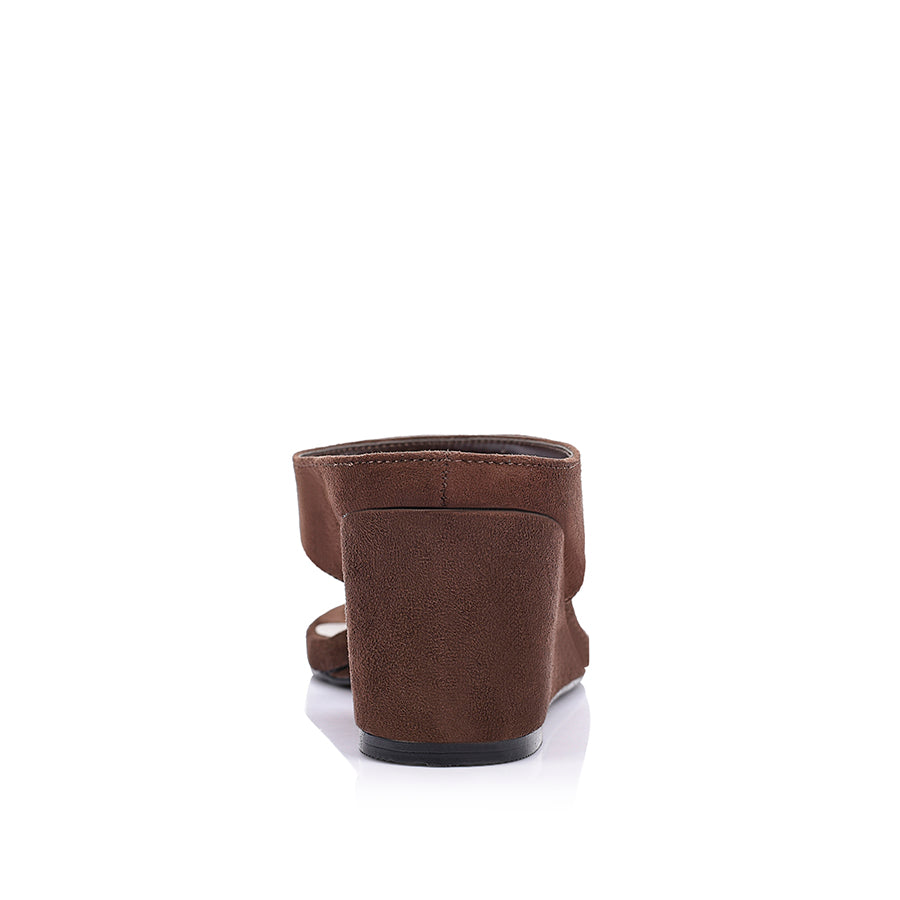 Poh Thong Wedges - Chocolate Brown Micro