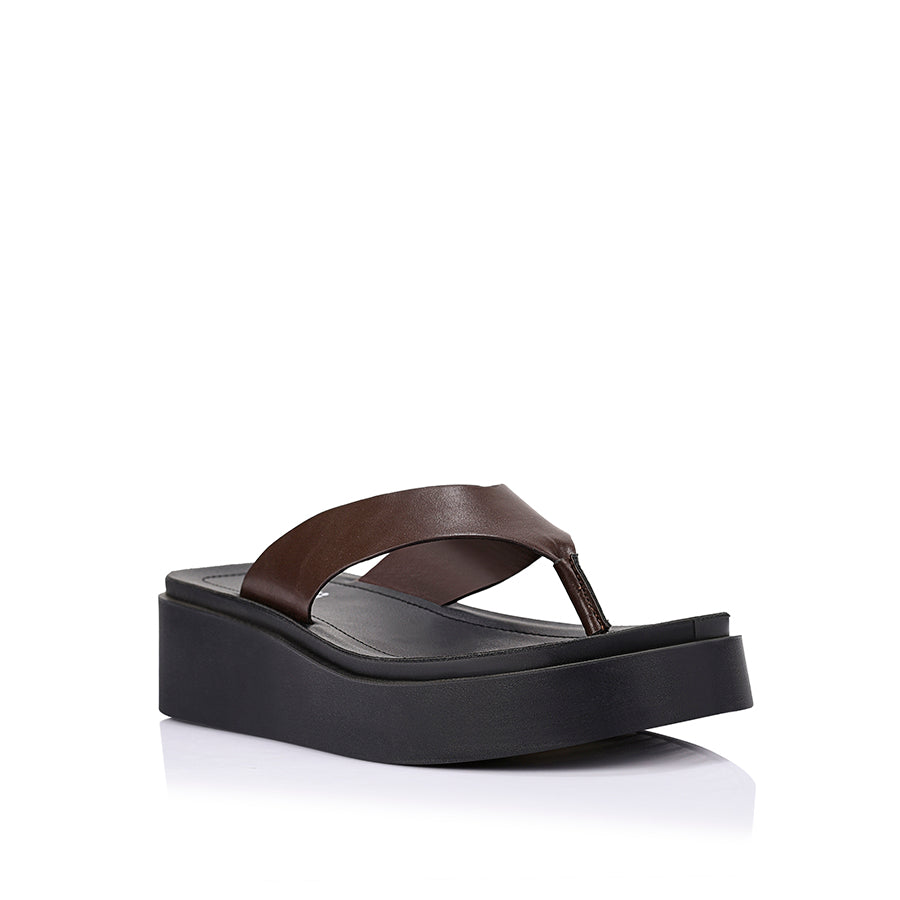 Raptor Flatform Thongs - Chocolate Brown