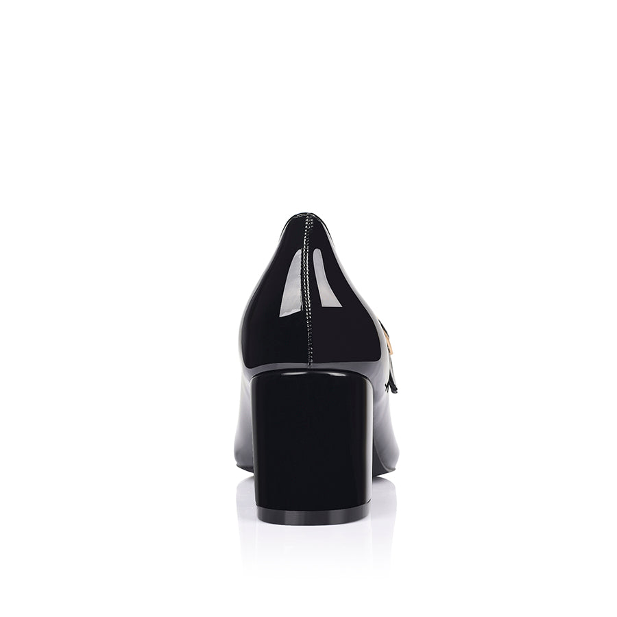 Riley Mary-Jane Block Heels - Black Patent – Verali Shoes