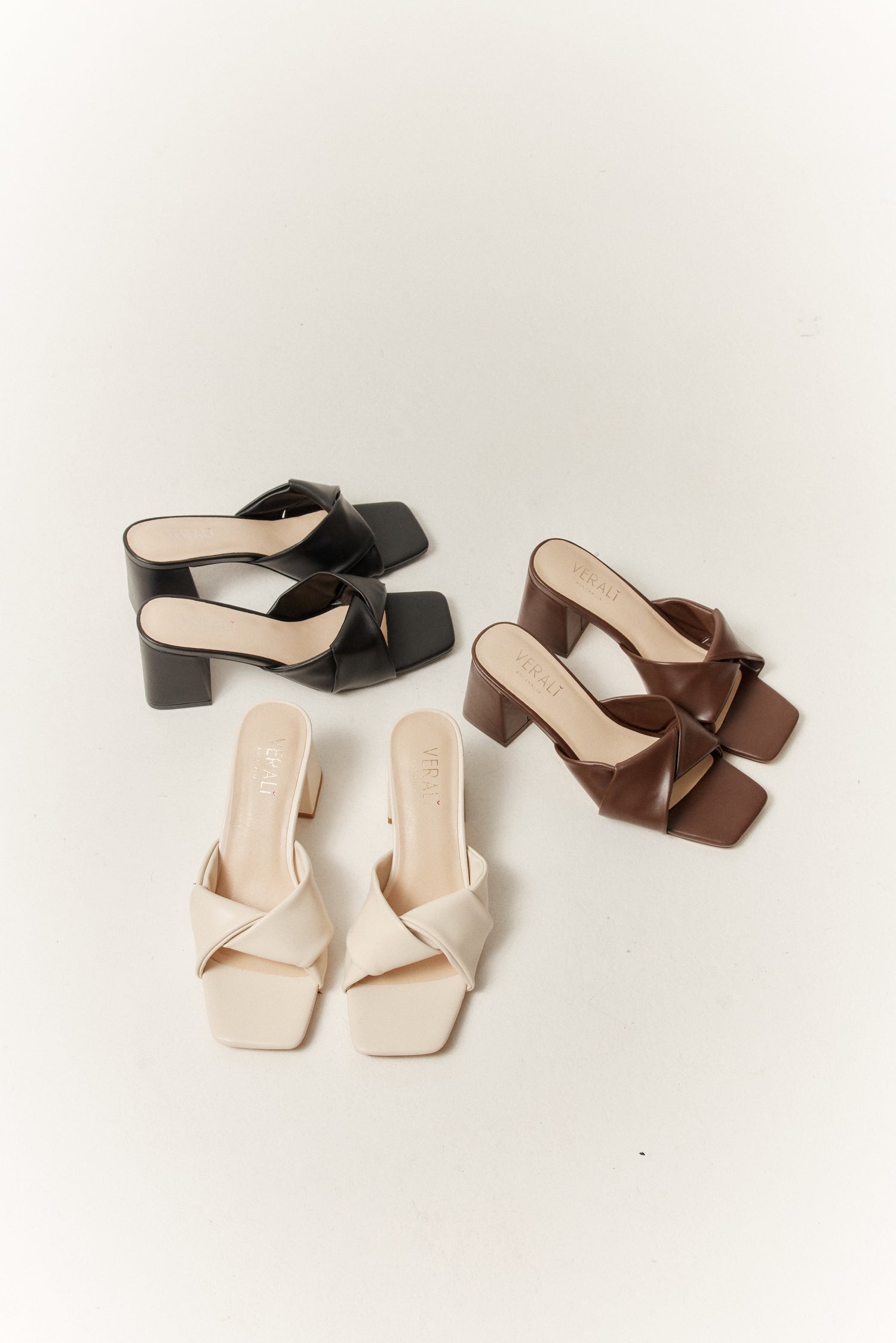 Stella Block Heel Mules - Chocolate Brown