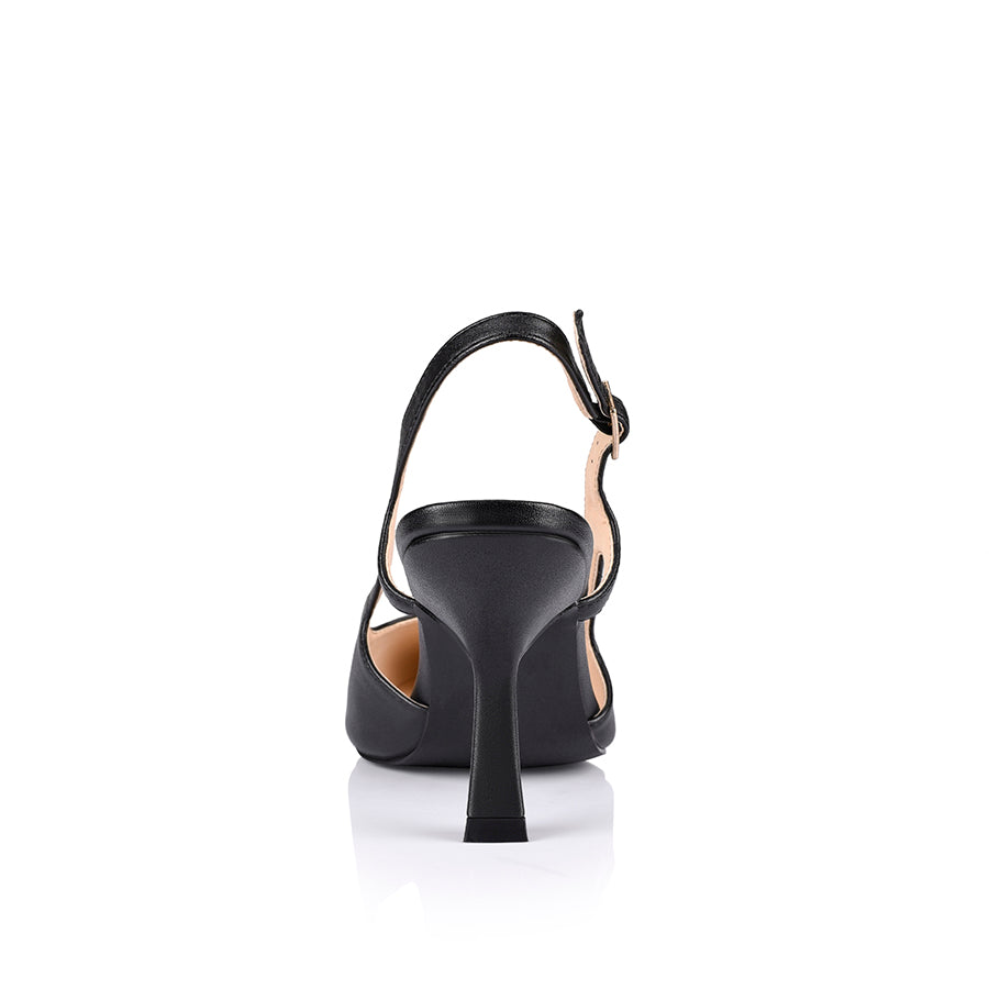 Spencer Slingback Pumps Black Smooth Verali Shoes