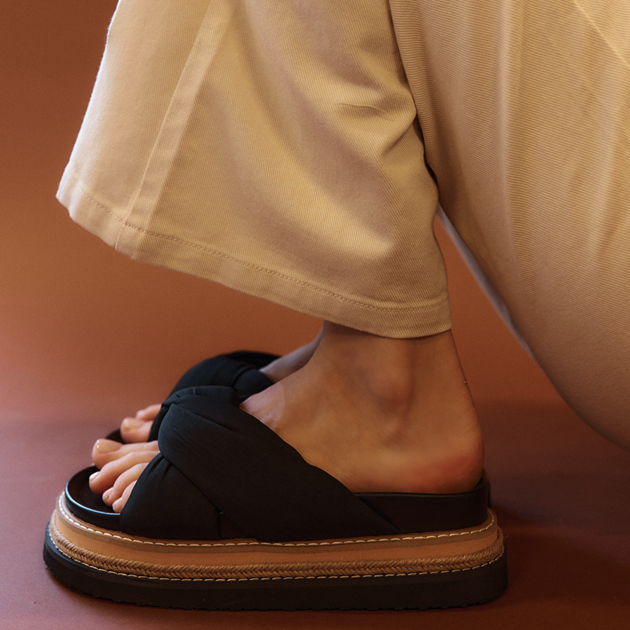 Thames Flatform Slides - Black