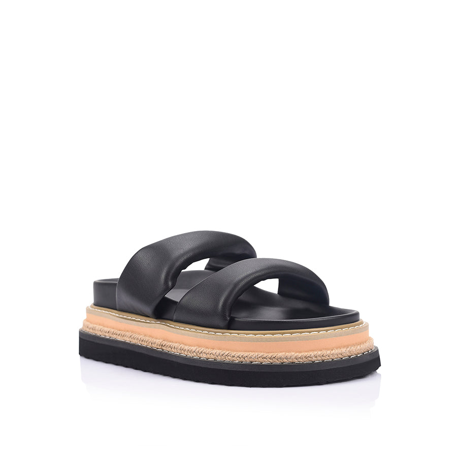 Teagan Flatform Slides - Black