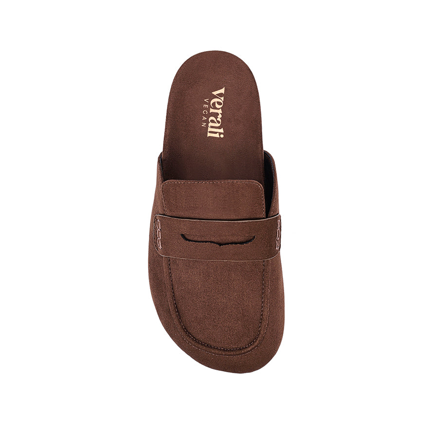 Terrance Loafer Mules - Chocolate Brown Micro