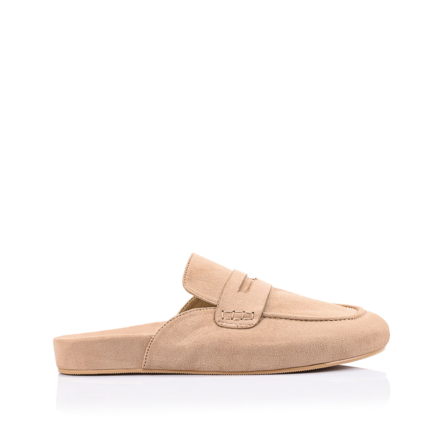 Terrance Loafer Mules - Taupe Micro