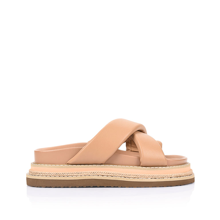 VERALi Peachy Stiletto Sandals Dark Camel Smooth