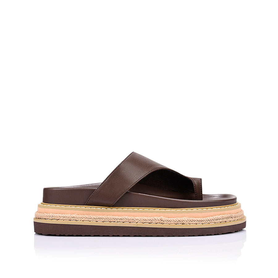 Thor Flatform Thongs - Chocolate Brown
