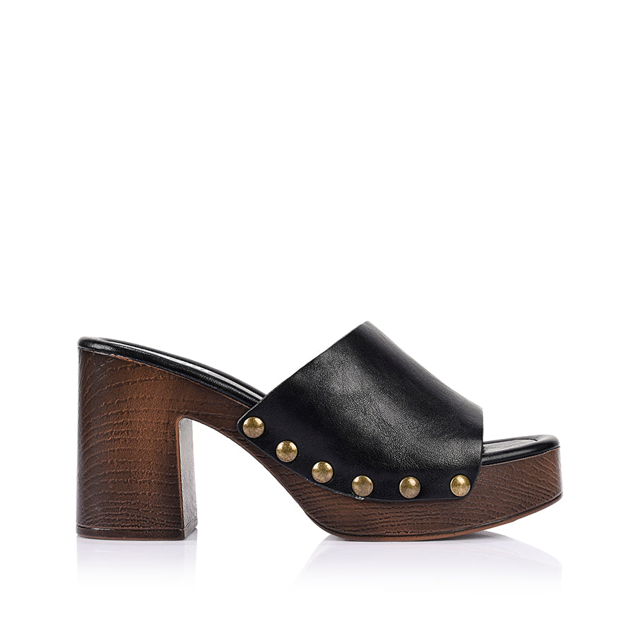 Frankie Clogs - Black Vintage