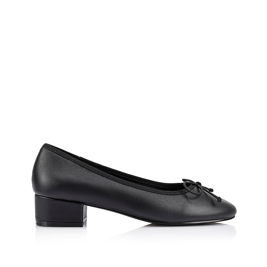 Minnie Ballet Block Heels - Black