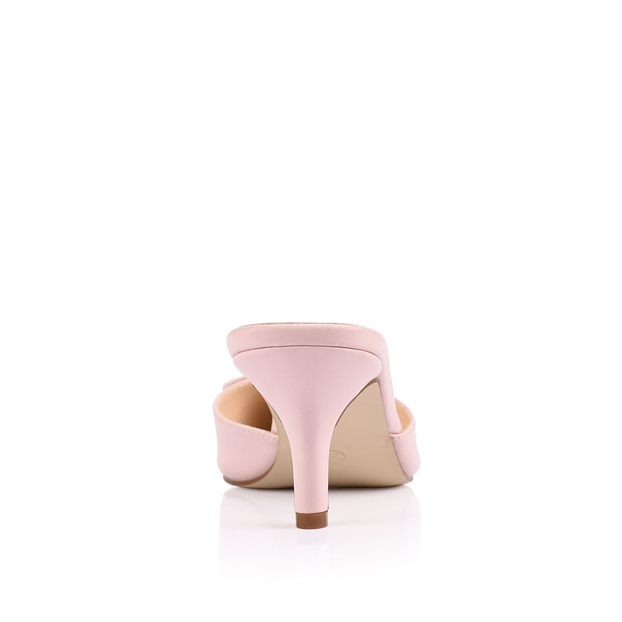 Zeke Point Toe Kitten Heels - Blush Pink