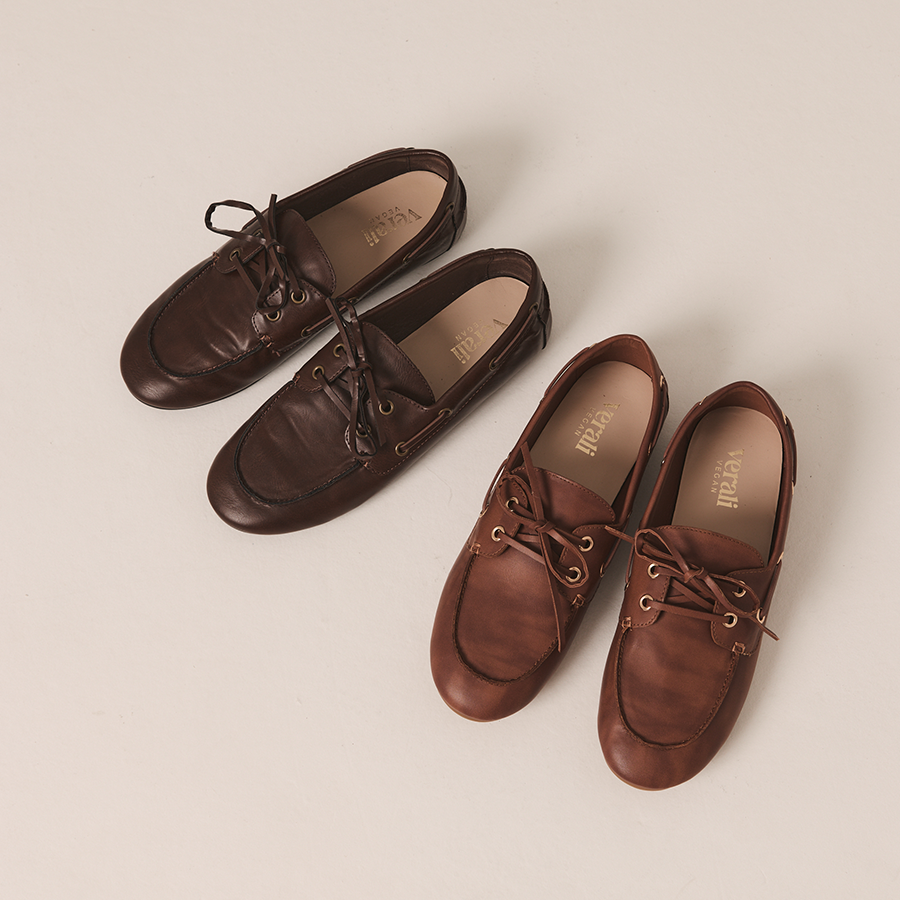 Brody Boat Shoes - Chocolate Brown Distressed