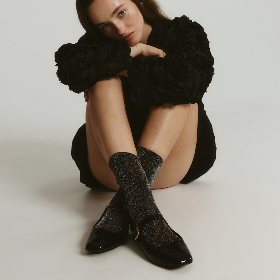 Eden Mary Jane Flats - Black Patent