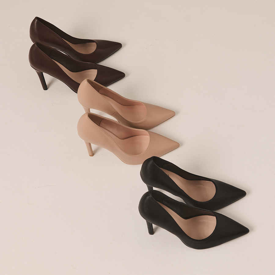 Mikayla Stiletto Heel Pumps - Black