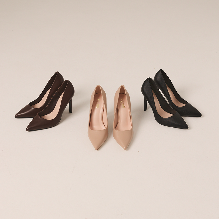 Mikayla Stiletto Heel Pumps - Black