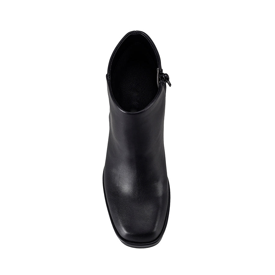 Avery Platform Ankle Boots - Black