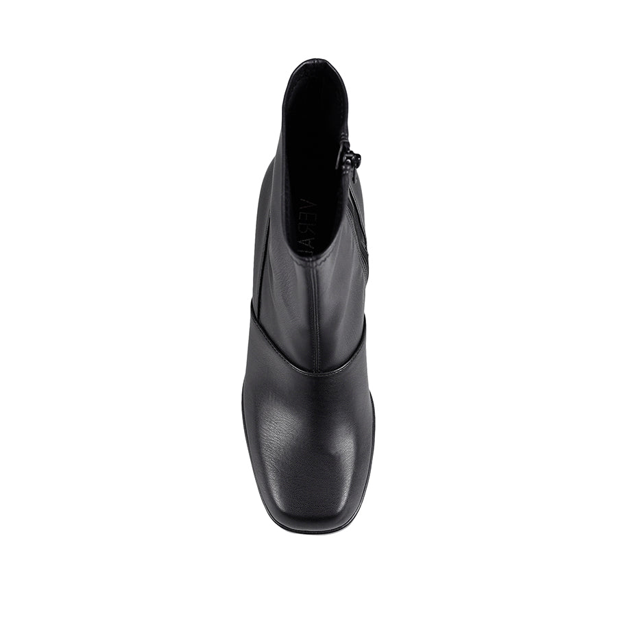 Avril Platform Ankle Boots - Black Stretch