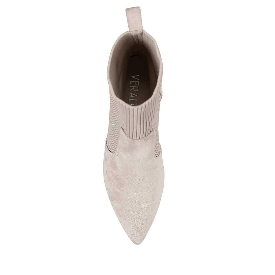 Dixie Sock Boots Stone Micro Shop Online Verali Shoes