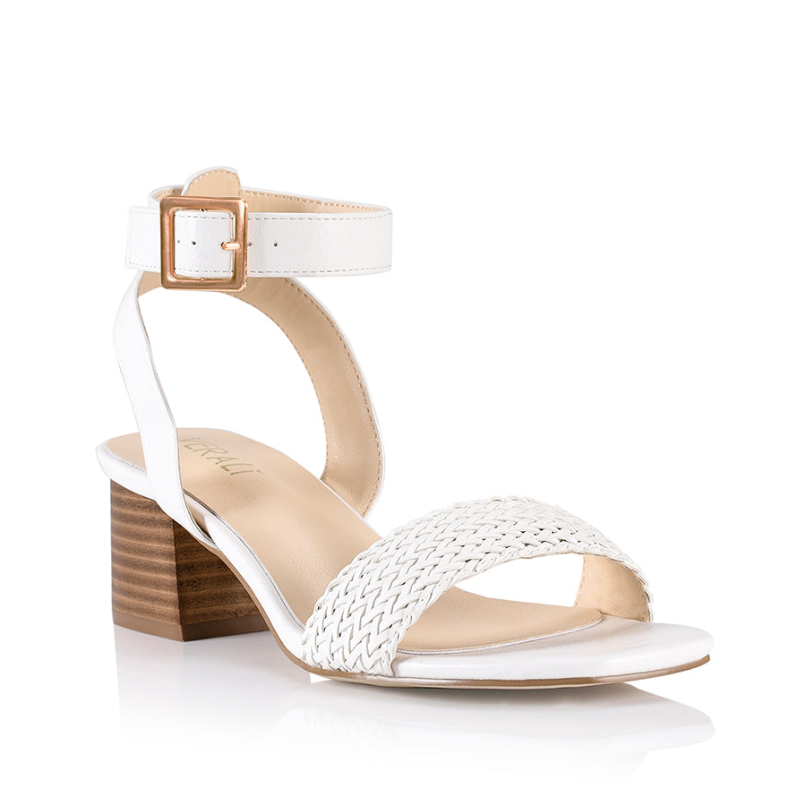 White weave sandals cheap