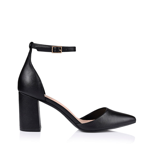 Grey closed toe block heels hot sale