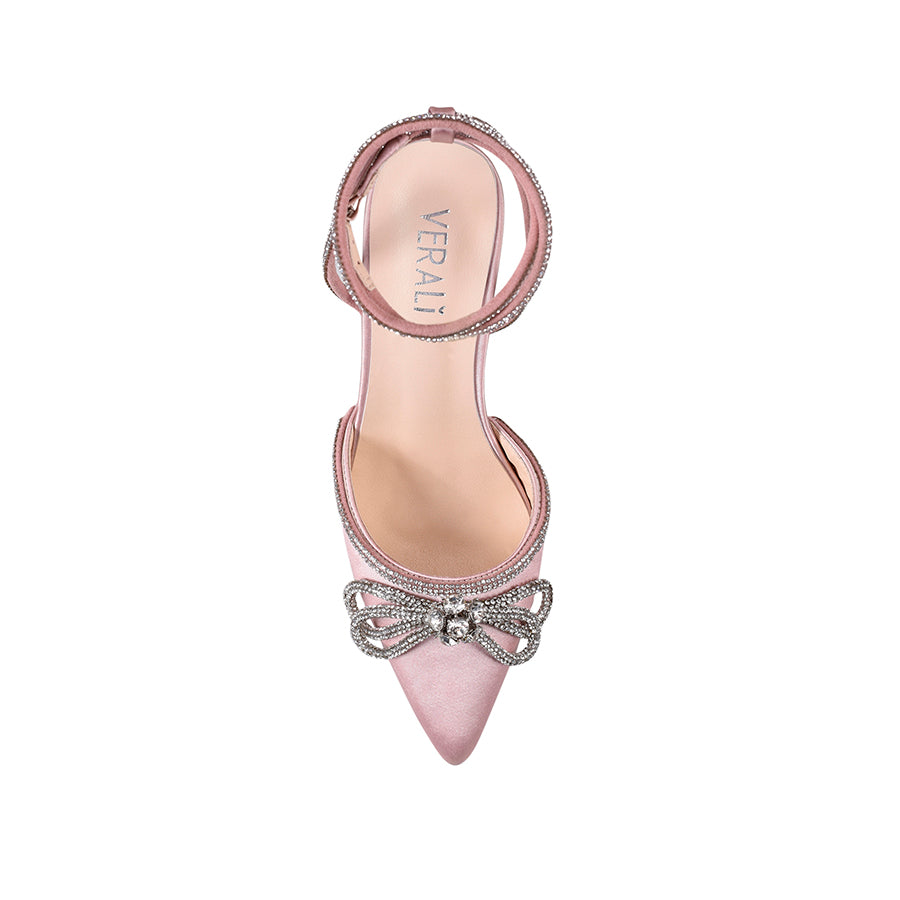 Mikaela Satin Platform Heels - Pink - MESHKI