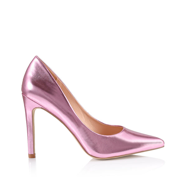 Pink Metallic Heels Harolina Pink Stiletto Pumps Verali Shoes