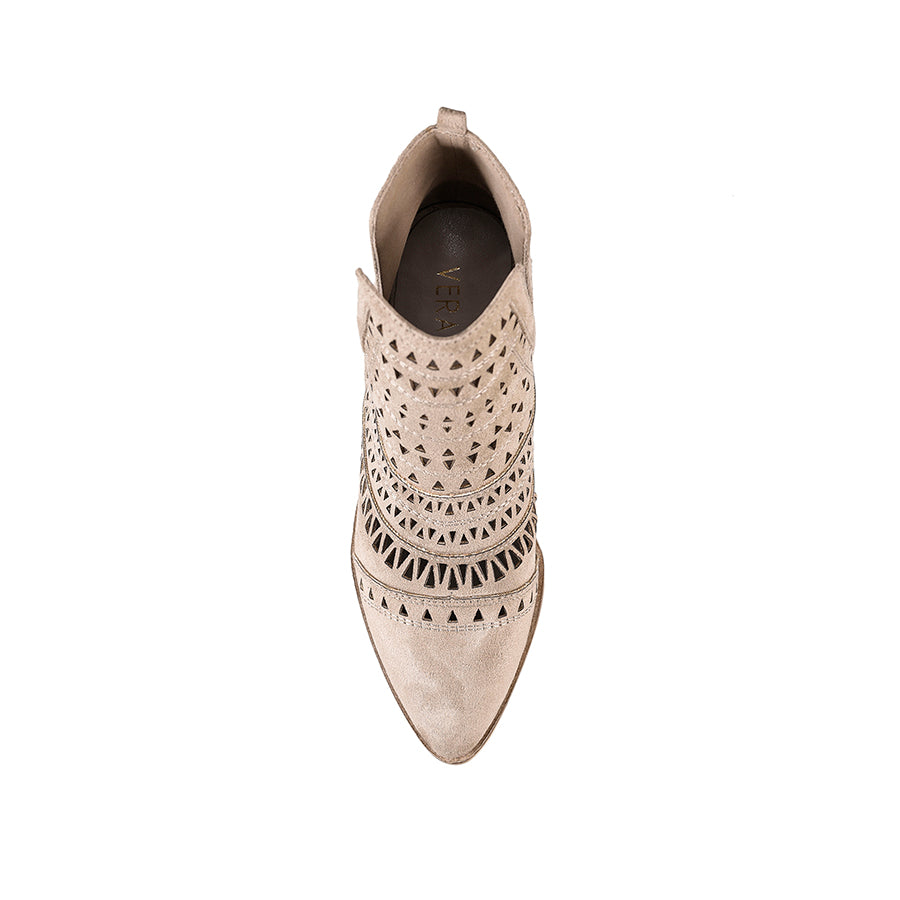 Taupe cut out store booties