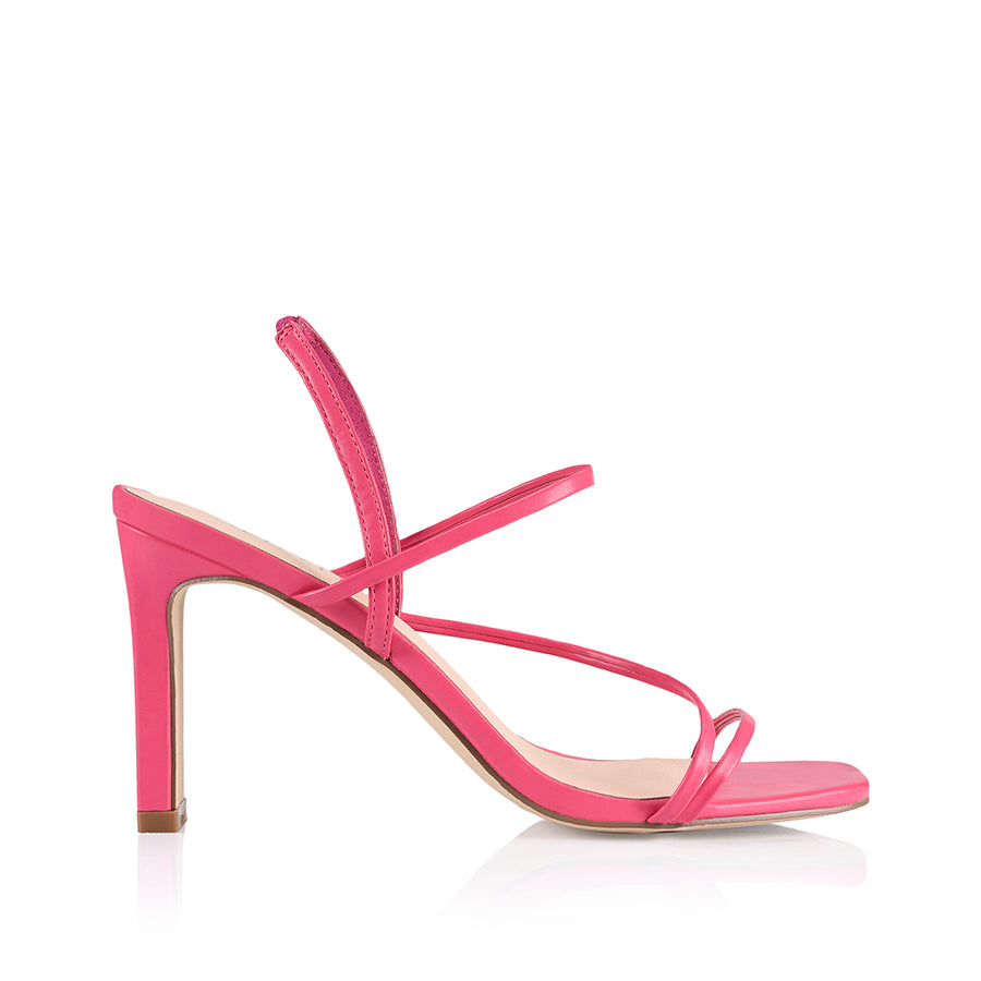 King Slim Strappy Heel Pink Smooth – Verali Shoes