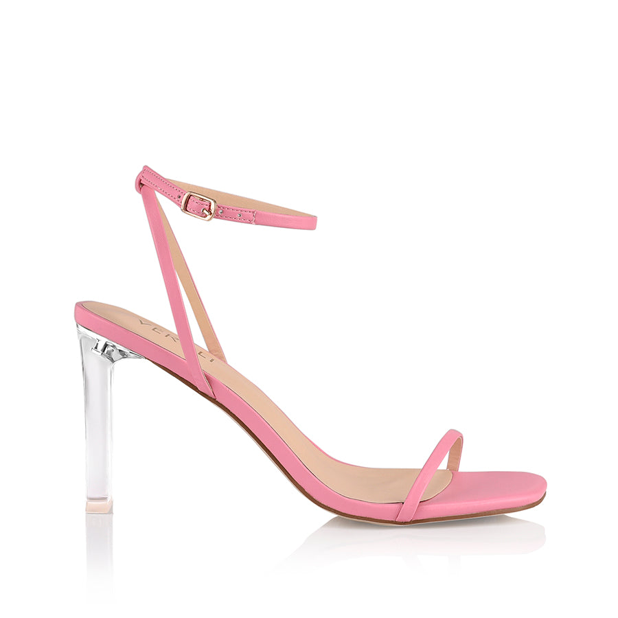 Kirabo Clear Heels - Pink Smooth