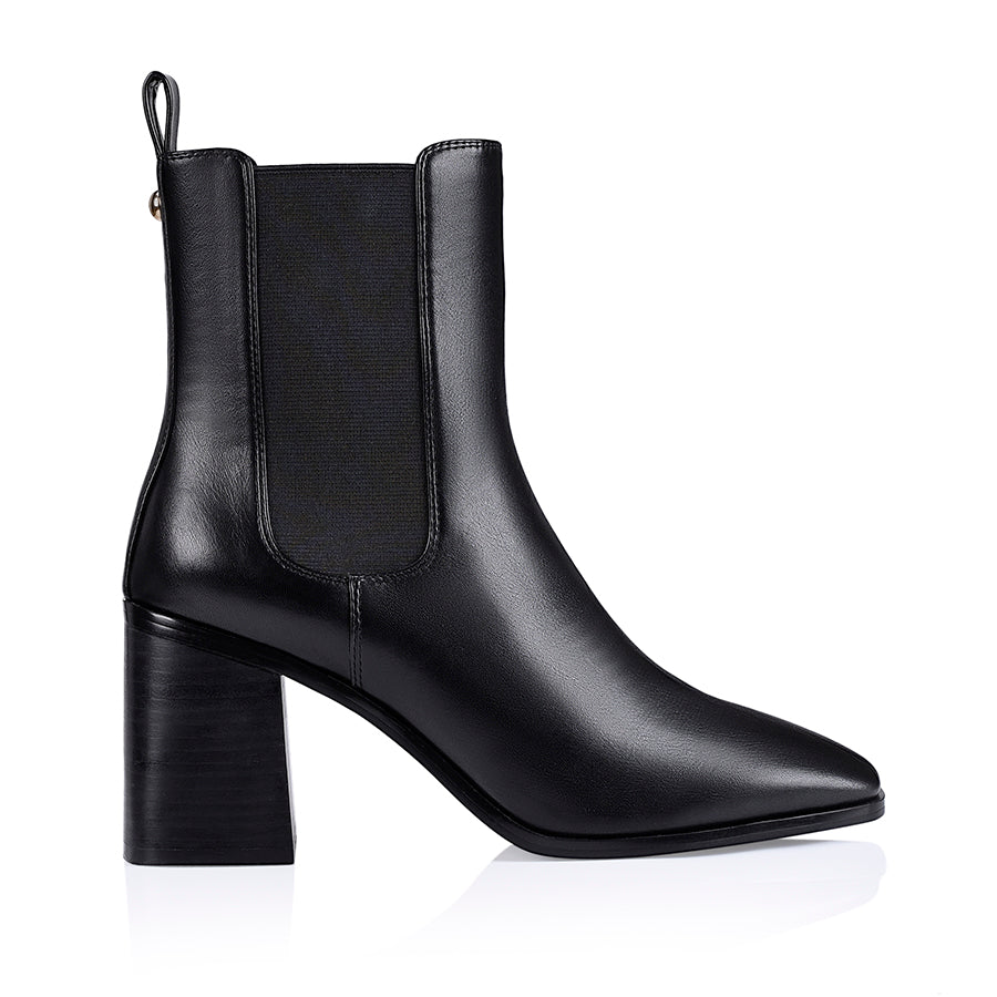 Link Chelsea Ankle Boots - Black Smooth