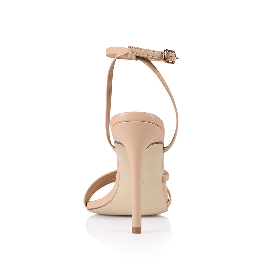 Omie Stiletto Sandals - Nude Smooth
