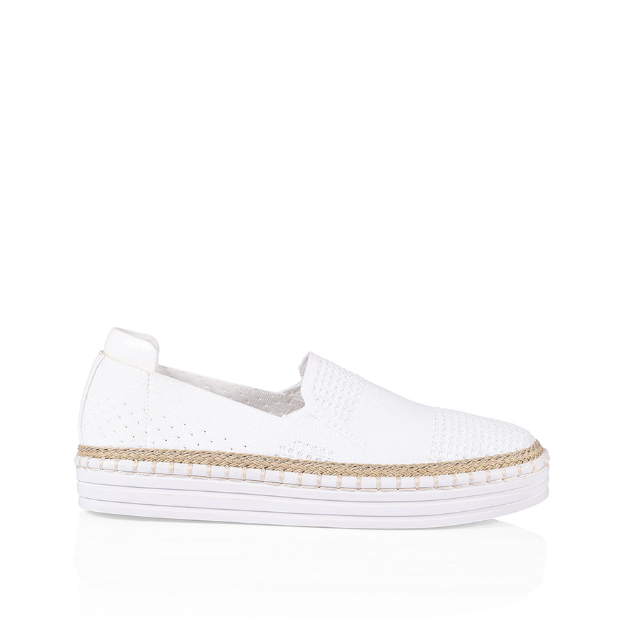 Queen Slip On Sneakers - White