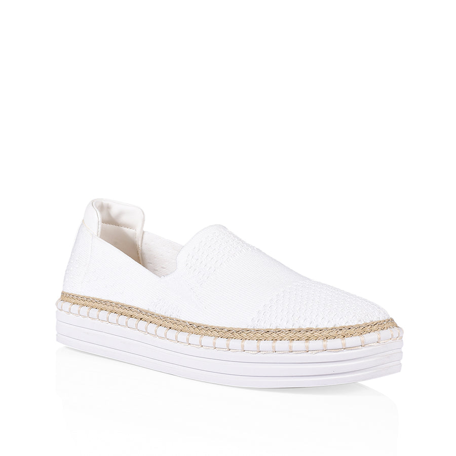 Queen Slip On Sneakers - White