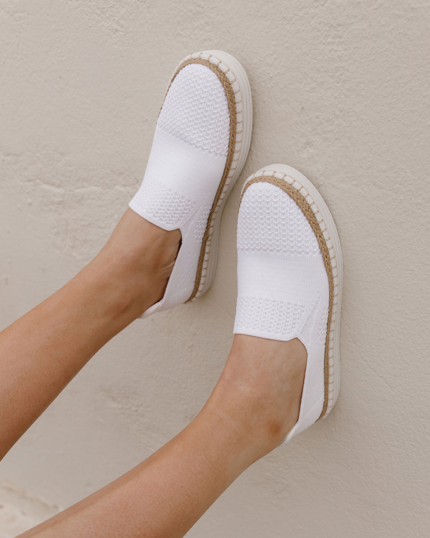 Queen Slip On Sneakers - White