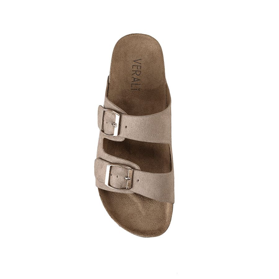 Xylo Footbed Slides - Taupe Micro