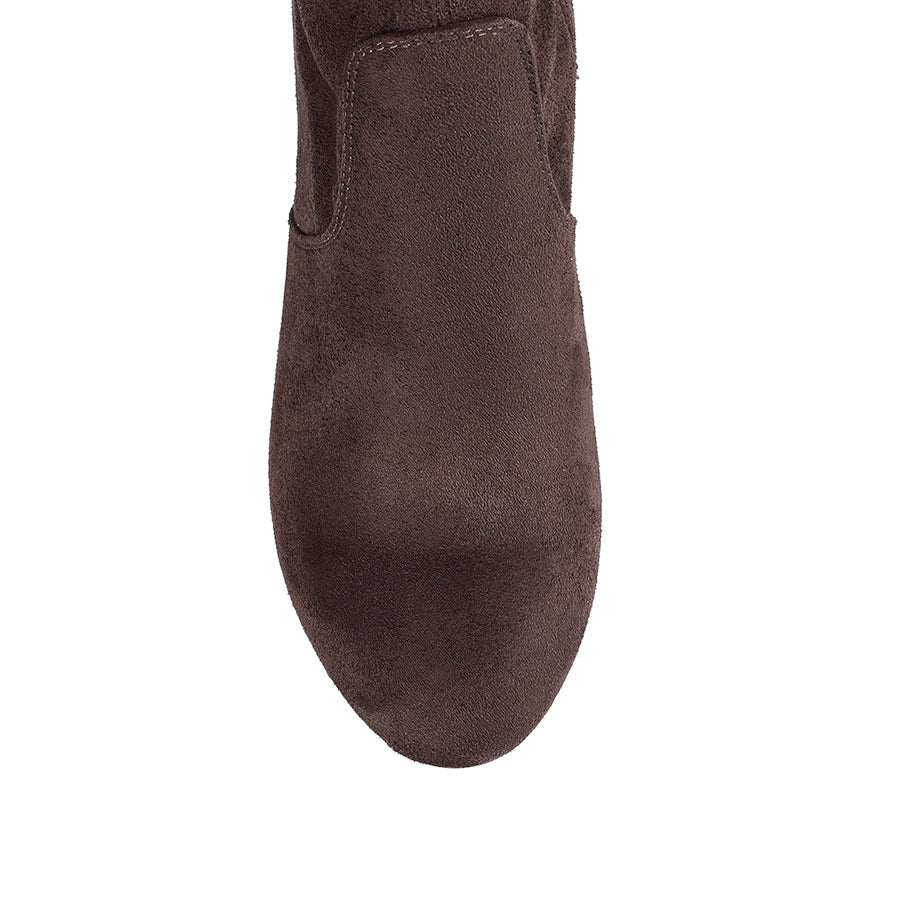 Zeebra Over The Knee Boots - Chocolate Microsuede